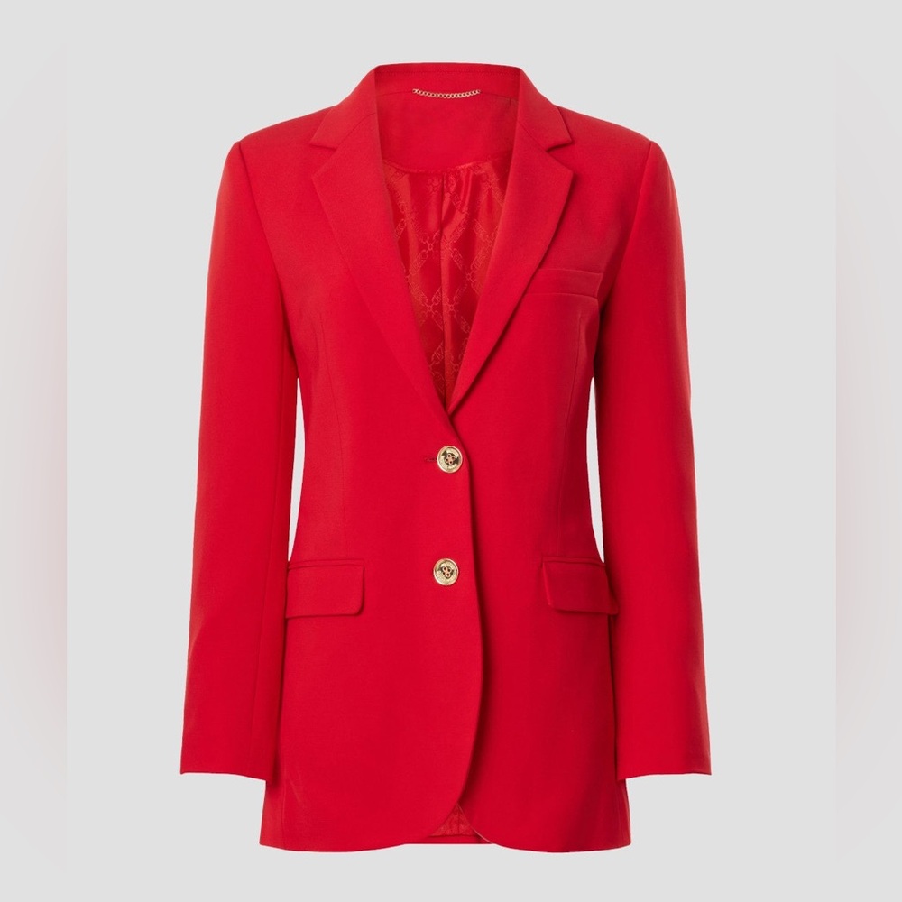 Michael Kors $395 Two-Button Mensy Blazer Red Size 12 Professional Jacket